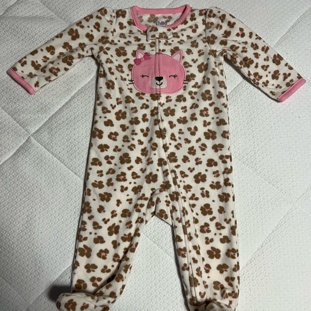 Set of 4 Fleece footed pjs